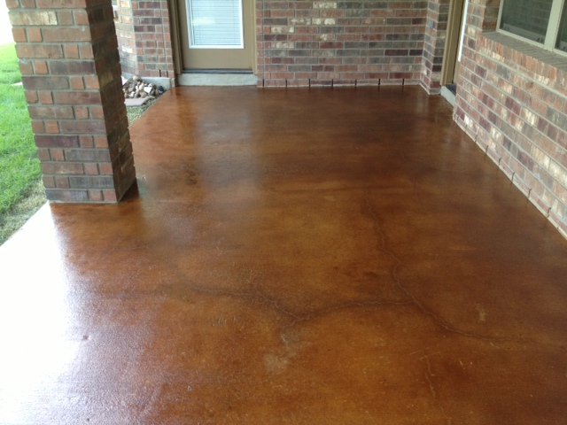 Concrete Patio Acid Stained With, Acid Stained Concrete Patio